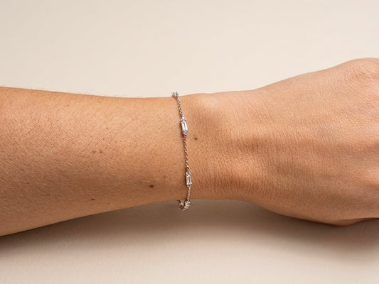 Pulseira Zircônia Cravejada Prata 925