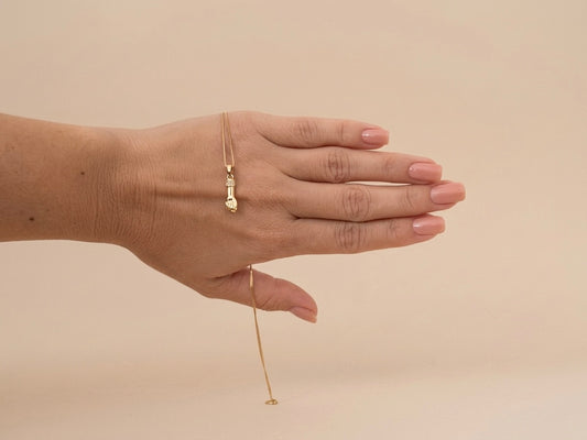 Colar Figa Cravejada Banhado a Ouro 18k