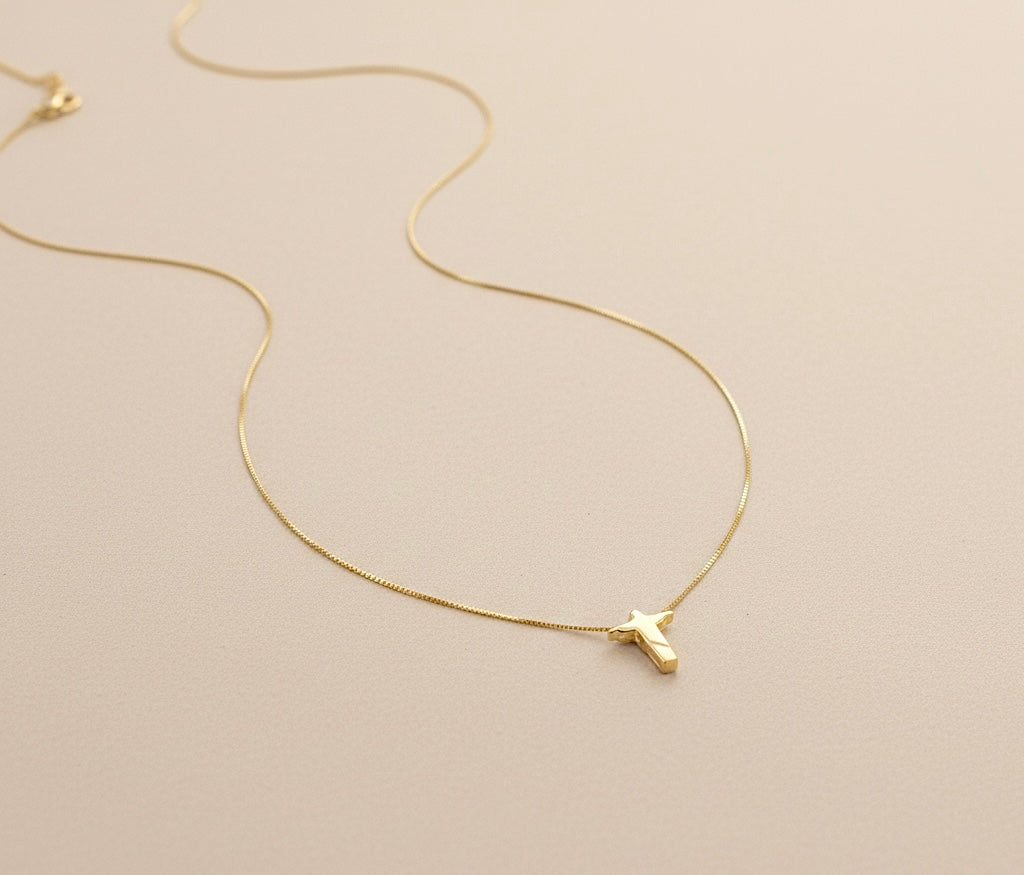 Colar Cristo Redentor Banhado a Ouro 18k