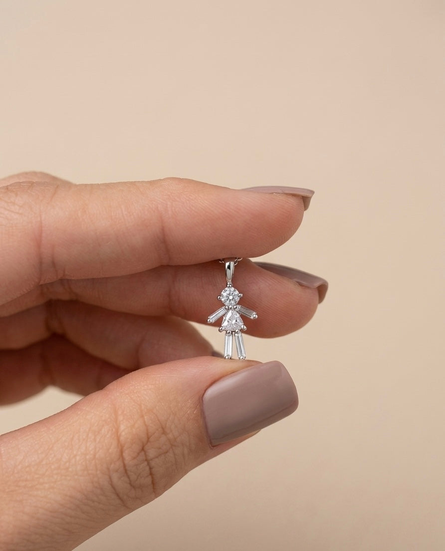 Colar Pingente Filhos em Prata 925