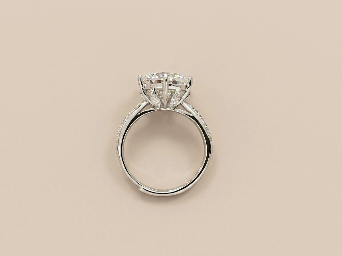 Anel Solitário Moissanite