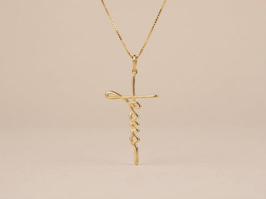 Colar Cruz Jesus Banhado a Ouro 18k