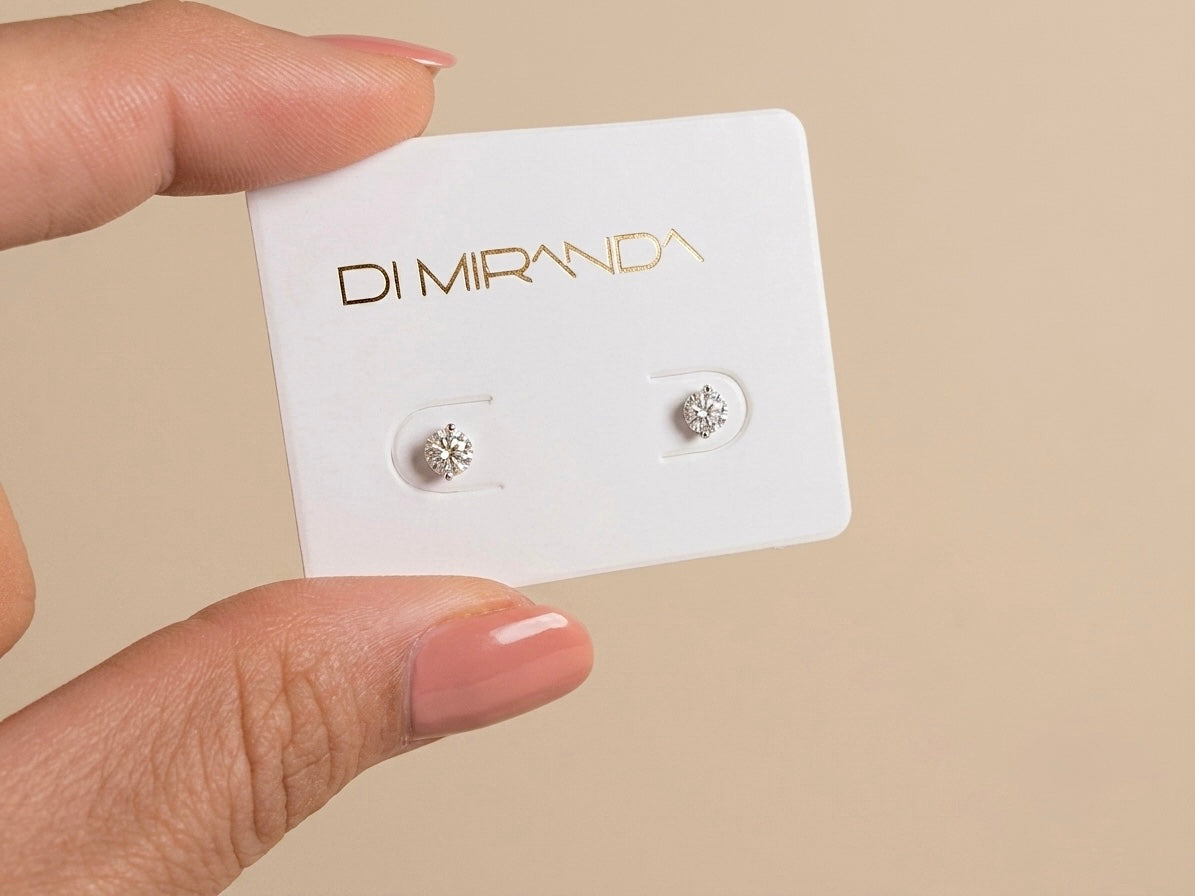 Brinco Segundo Furo 4mm Moissanite