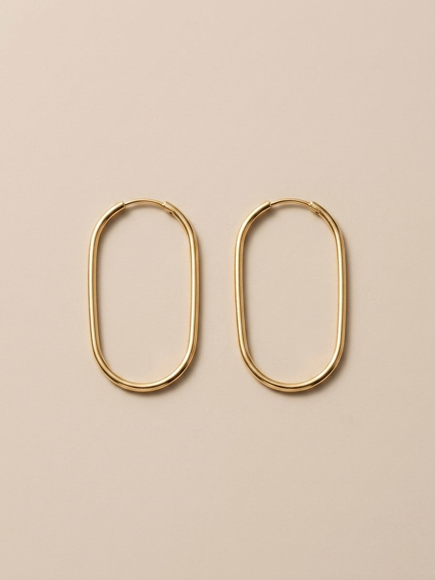 Argola Oval Longa