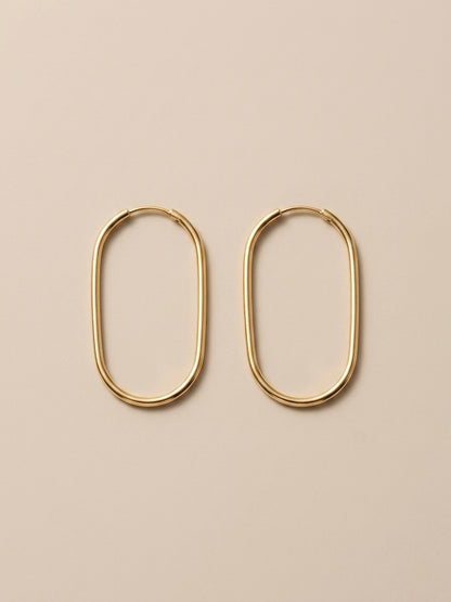 Argola Oval Longa