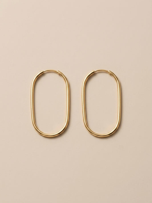 Argola Oval Longa