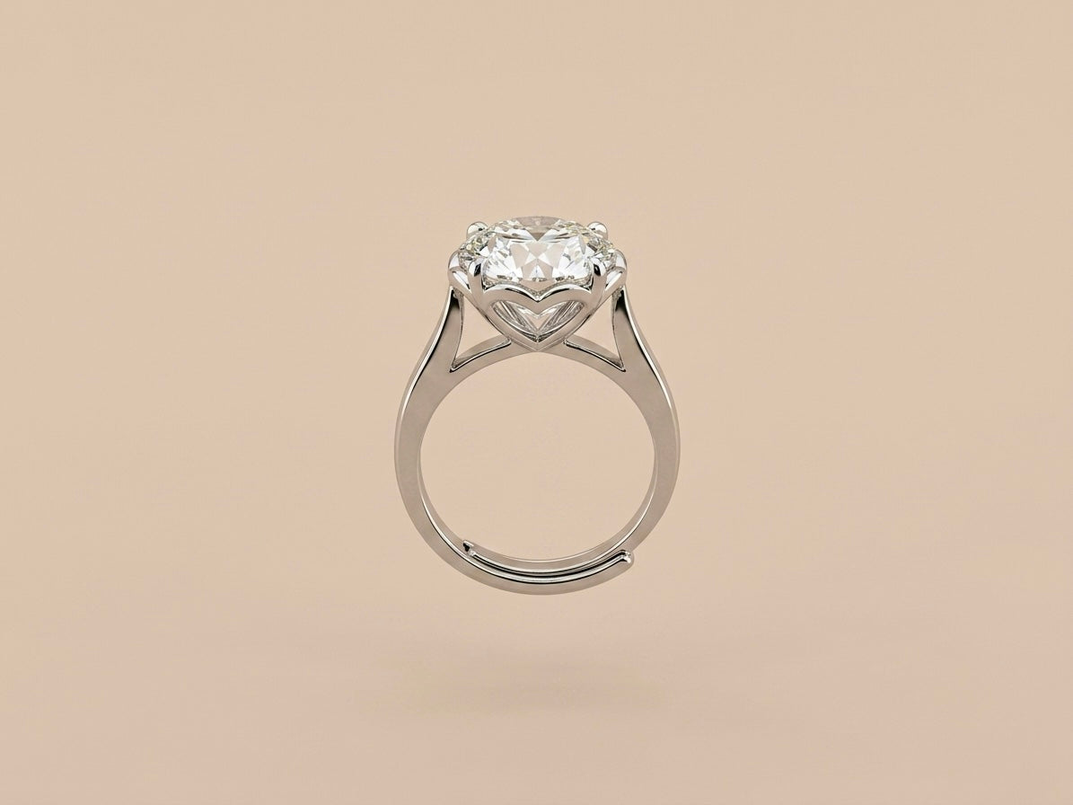 Anel Solitário Moissanite
