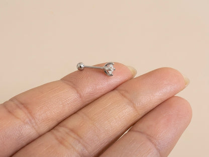 Brinco Segundo Furo Piercing 3.5mm Moissanite