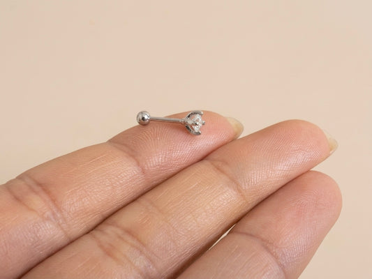 Brinco Segundo Furo Piercing 3.5mm Moissanite