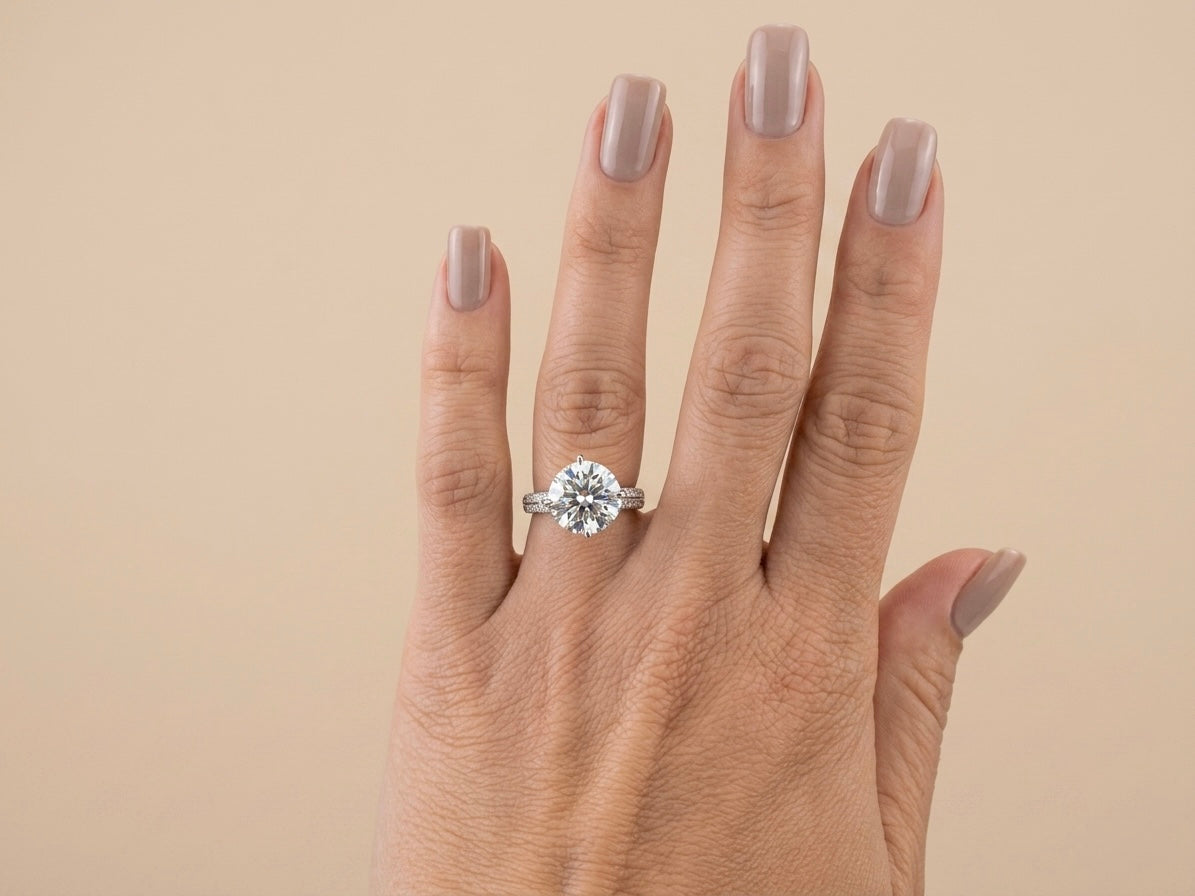 Anel Solitário Moissanite