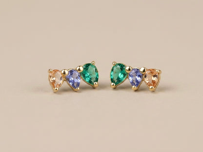Brinco Ear Cuff 3 Gotas Banhado a Ouro