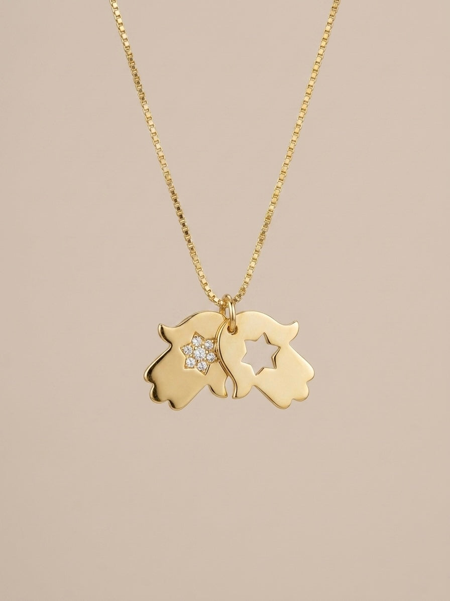 Colar Mão de Fátima Banhado a Ouro 18k