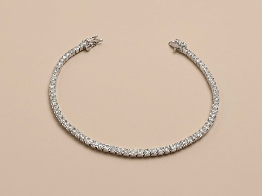 Pulseira Riviera Cravejada Prata 925
