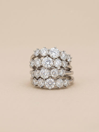 Anel Solitário Redondo Moissanite em Prata 925