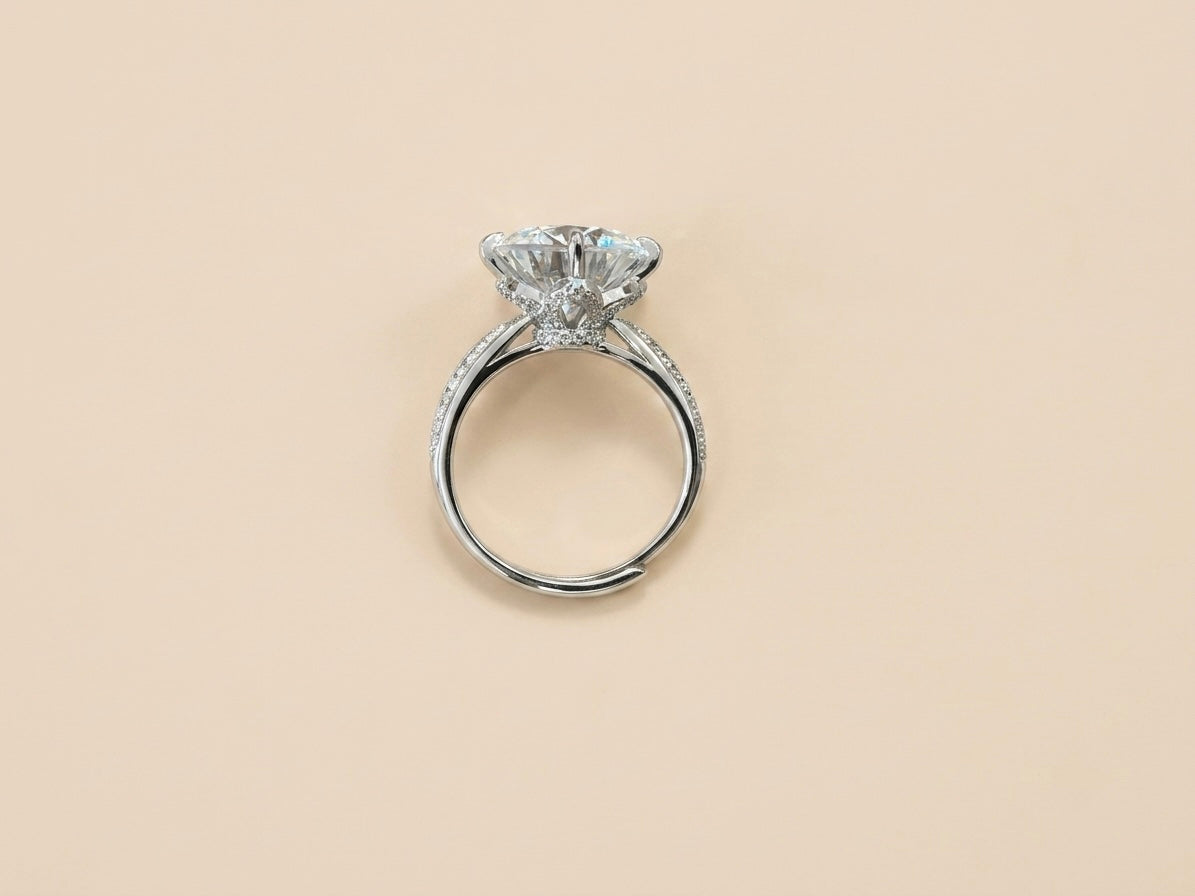 Anel Solitário Moissanite