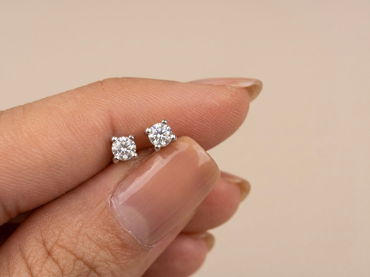 Brinco Segundo Furo Piercing 3.5mm Moissanite