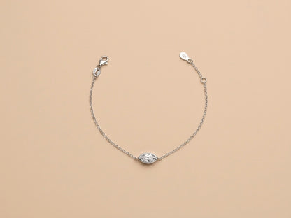 Pulseira com Zircônia Navete em Prata 925