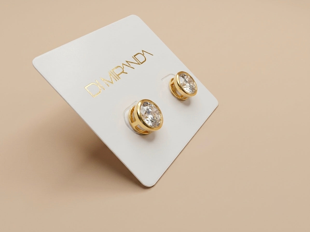 Brinco Ponto de Luz Banhado a Ouro