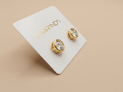 Brinco Ponto de Luz Banhado a Ouro