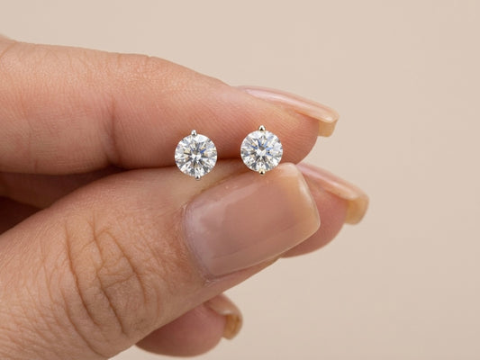 Brinco Ponto de Luz 5mm Moissanite