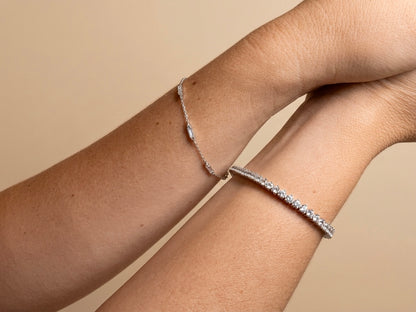 Pulseira Zircônia Cravejada Prata 925