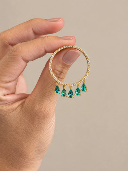 Frontal earrings with drops