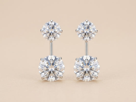 Zircon Double Stud Earrings