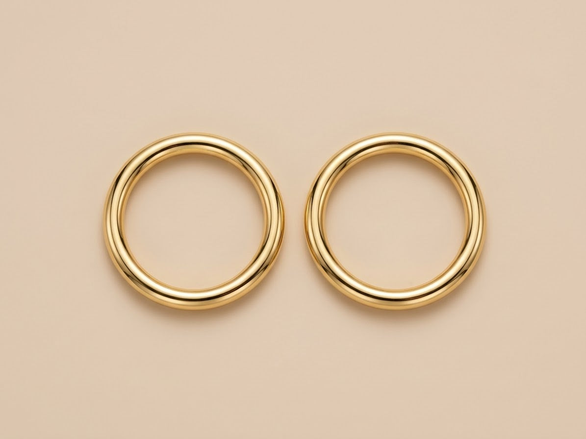 Brinco Frontal Tubular Banhado a Ouro 18k
