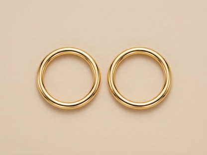 Brinco Frontal Tubular Banhado a Ouro 18k