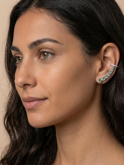 Ear Cuff 7 Zircônias - Prata 925