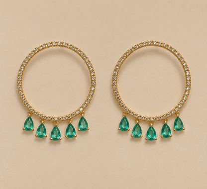 Frontal earrings with drops